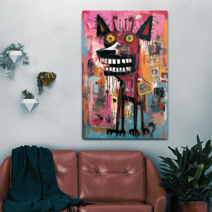 Colorful Modernist Dog Portrait Wall Art