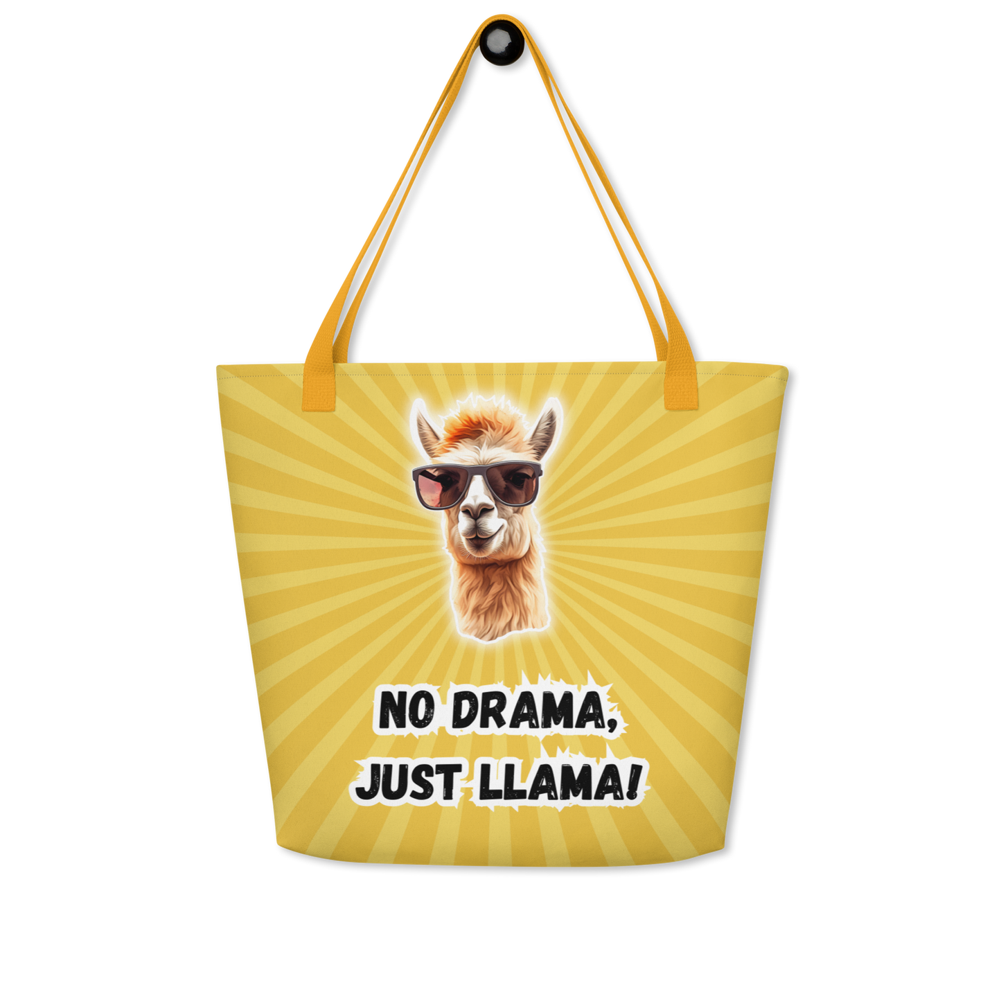 Llamazing Large Tote Bag - No Drama, Just Llama!