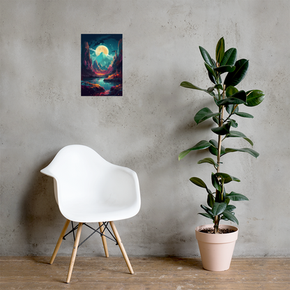 Art Print Poster: New World of Extraterrestrial Beauty with Nature