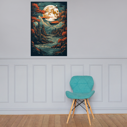 Enchant Your Space with Our Majestic Alien Landscape Wall Poster