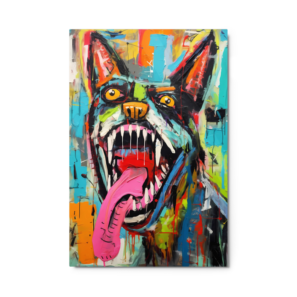 Eye-Catching Canine Decor: Contemporary Dog Wall Art with Dynamic Colors