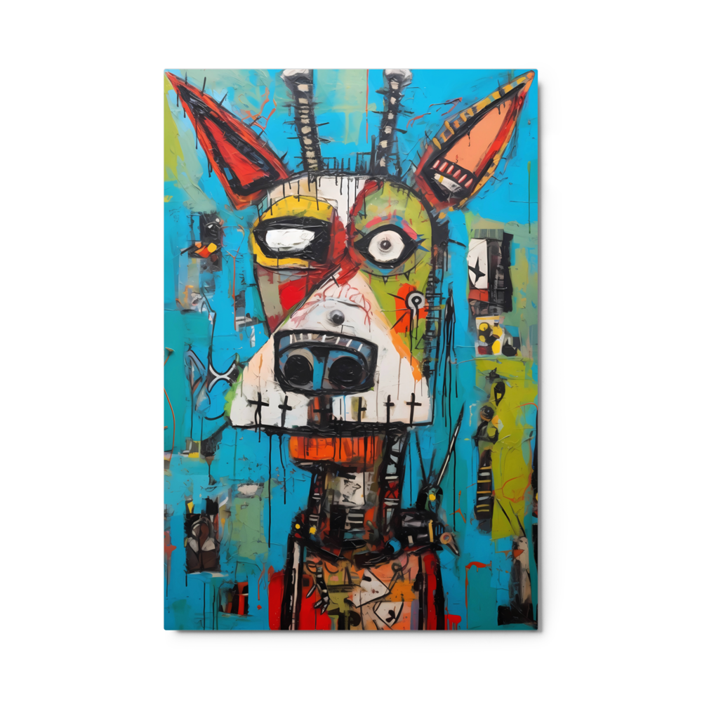 Furrylicious Artwork - Mesmerizing Blue Canvas with Dog Essence