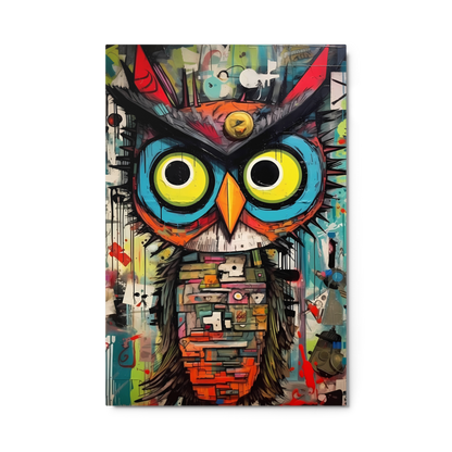 Owl Artwork Metal Poster: Whimsical and Captivating