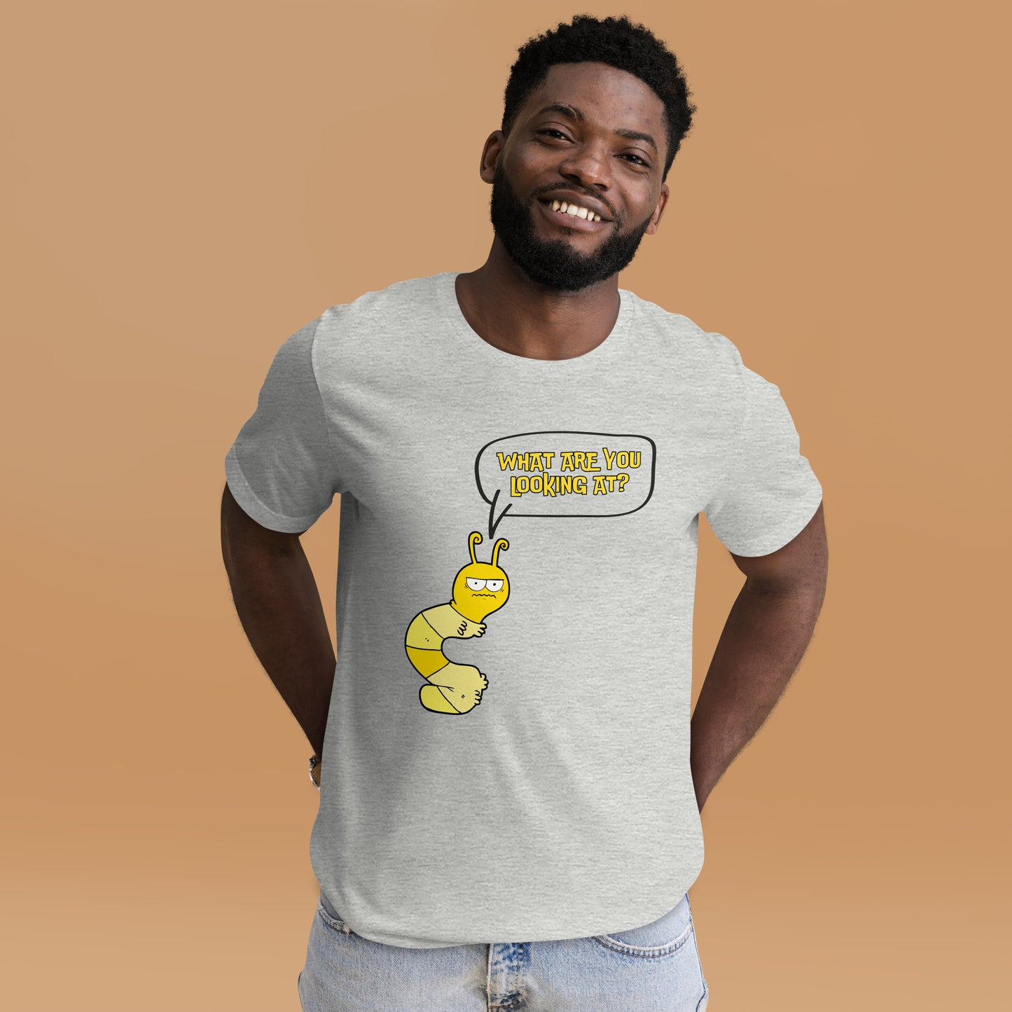 T-Shirt with Grumpy Caterpillar "What Are You Looking At?"