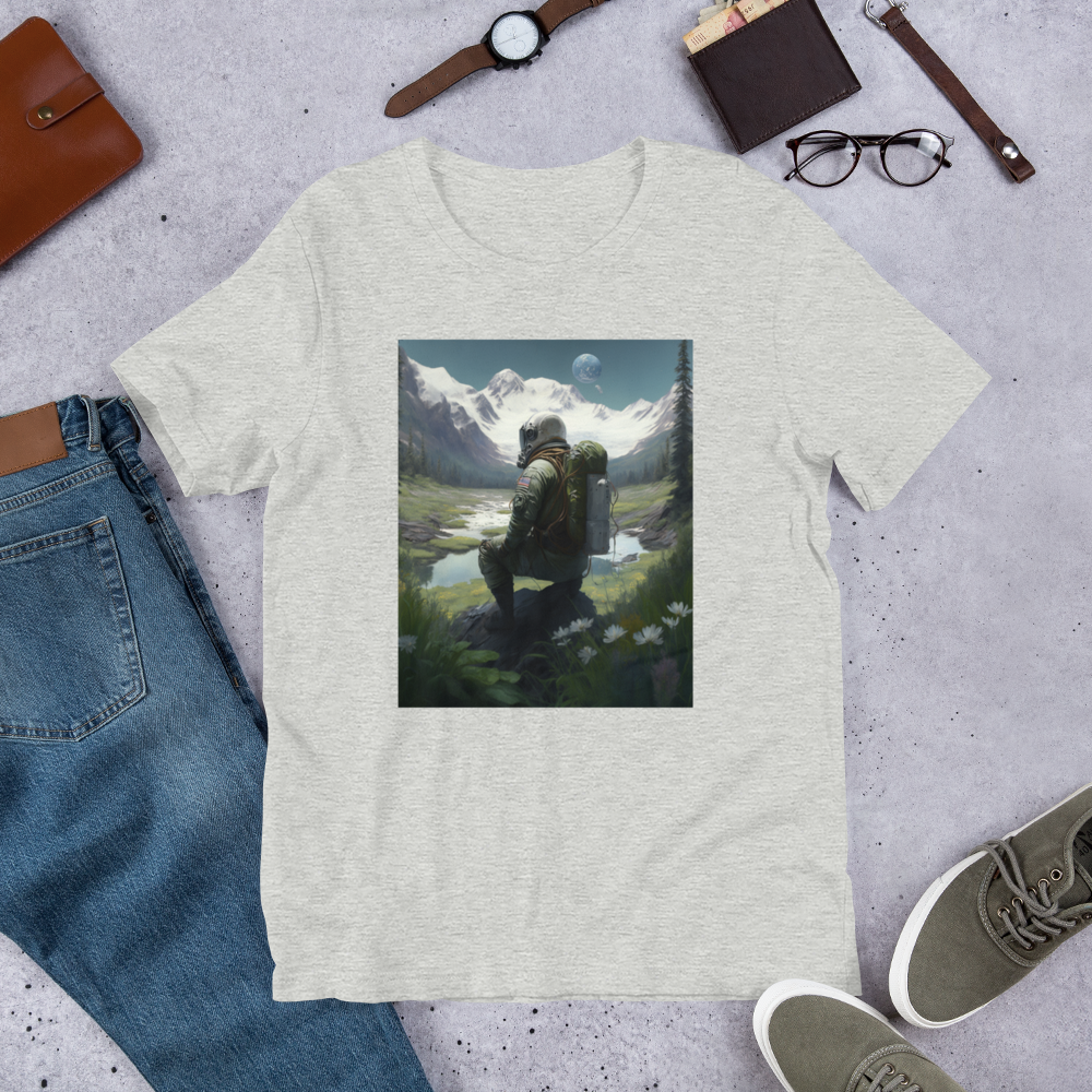 Unisex Astronaut T-Shirt: Nature, Mountains, and Adventure