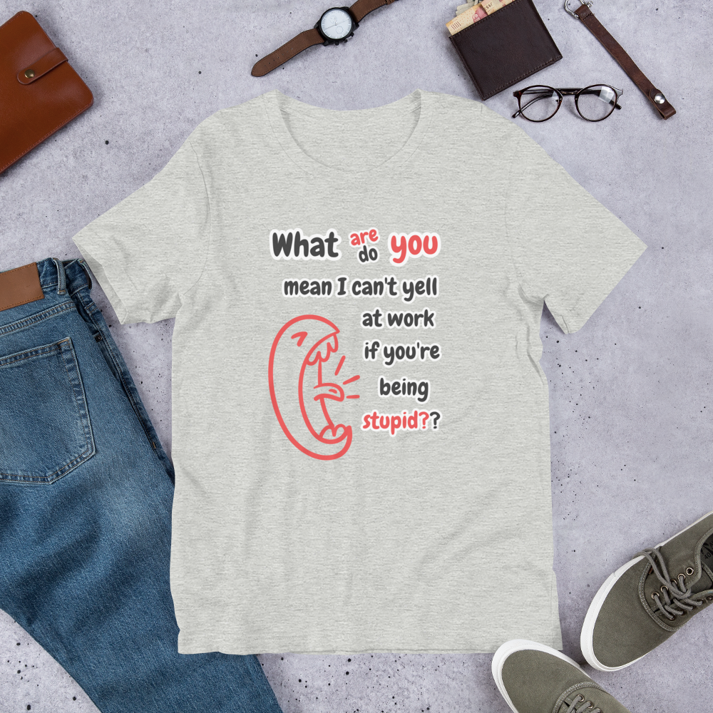 Get the 'Yell at Work' T-Shirt: Express Your Frustration with a Twist