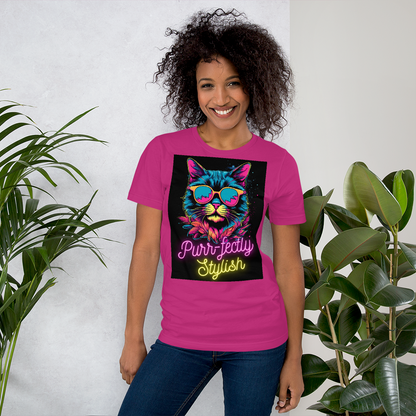Stylish Cat Unisex T-Shirt: Purr-fectly Trendy and Playful