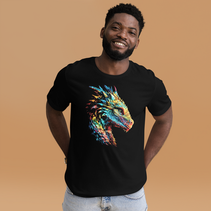 Unleash Your Inner Dragon with our Colorful Dragon Print Unisex T-Shirts