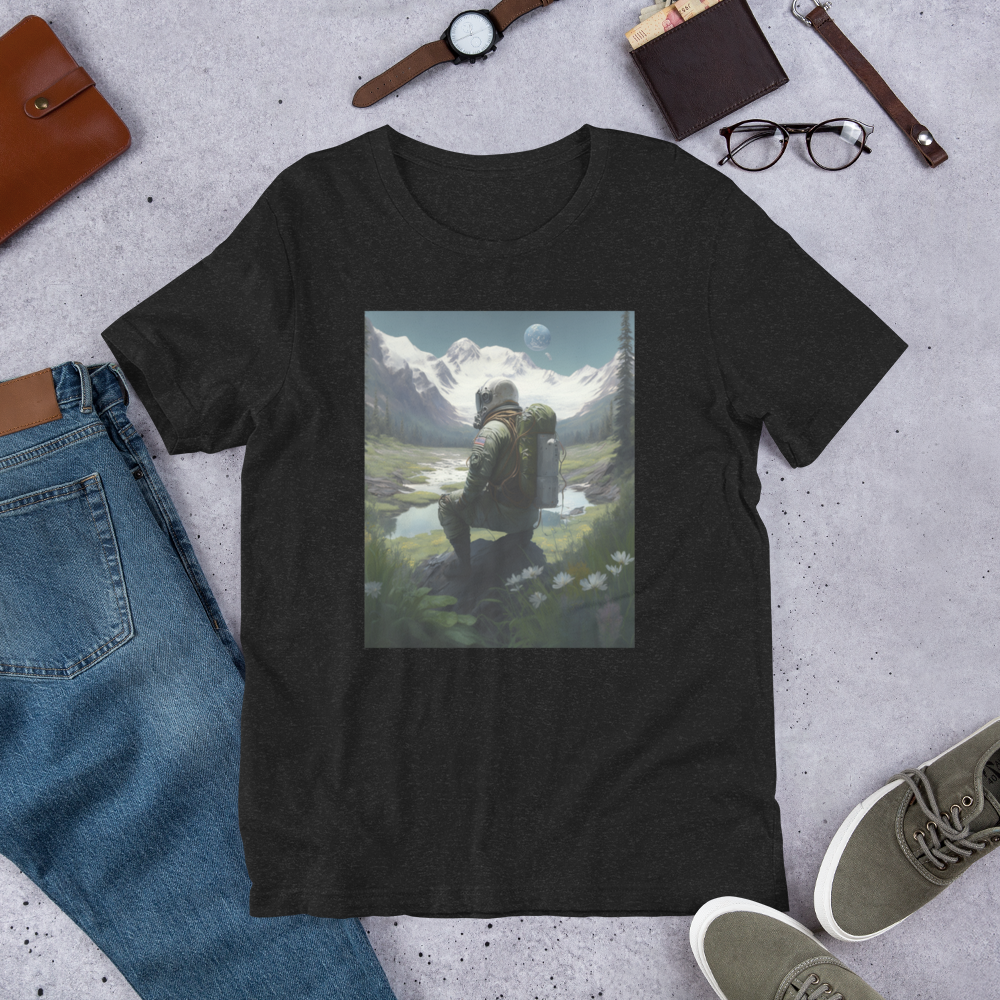 Unisex Astronaut T-Shirt: Nature, Mountains, and Adventure