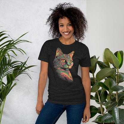 Shop Colorful Cat Print Unisex T-shirts and Stand Out in Style