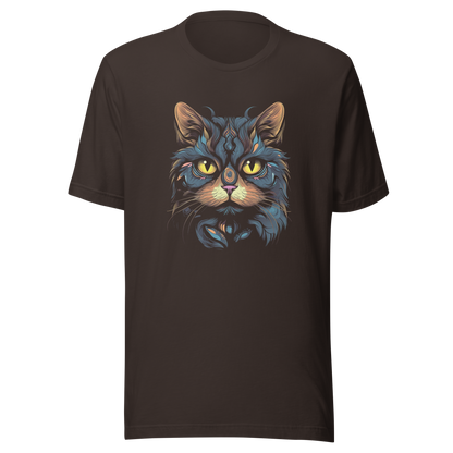 Art Print: Moody and Colorful Cat Unisex T-Shirt