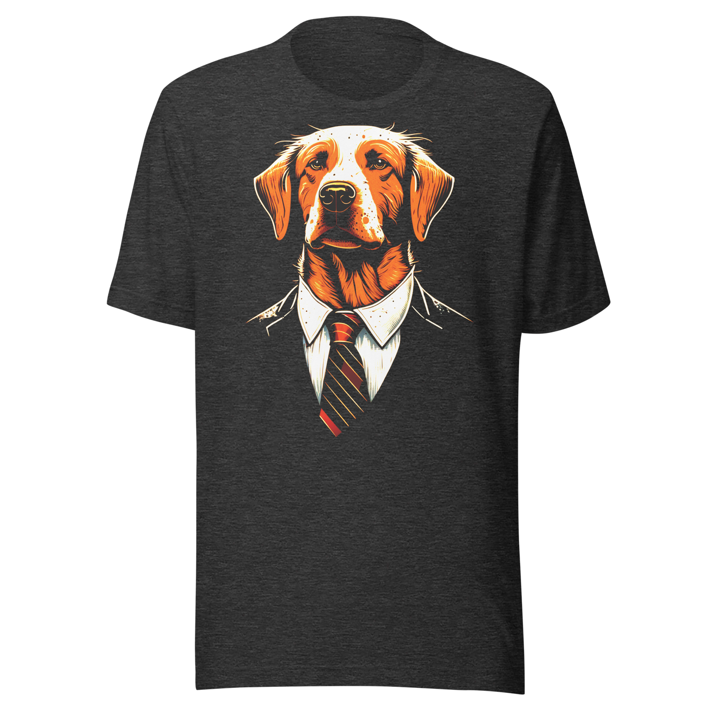 Wise Dog Unisex T-shirt with a Clever and Melancholic Look