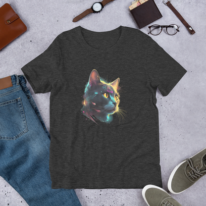 Colorful Cat Print for Unisex T-Shirts | Vibrant and Eye-Catching Design