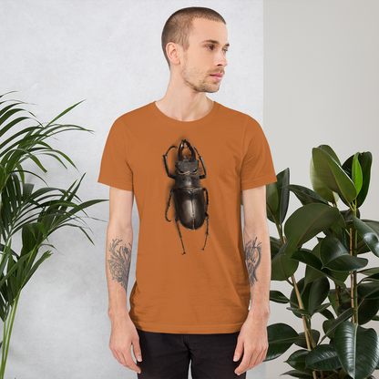 Get Noticed with Our Unisex T-Shirt Featuring a Giant Beetle Print