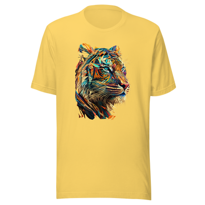 Unisex t-shirt Geometric Tiger Face Print