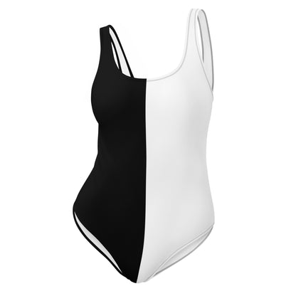 Stand Out in Style with Our Black and White One-Piece Swimsuit