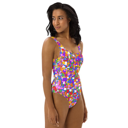 Make a Splash and Stand Out in Style with our Colorful One-Piece Swimsuit - The Ultimate Statement Piece!