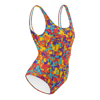 Make a Splash in Style with Our Colorful Patterned Swimsuit