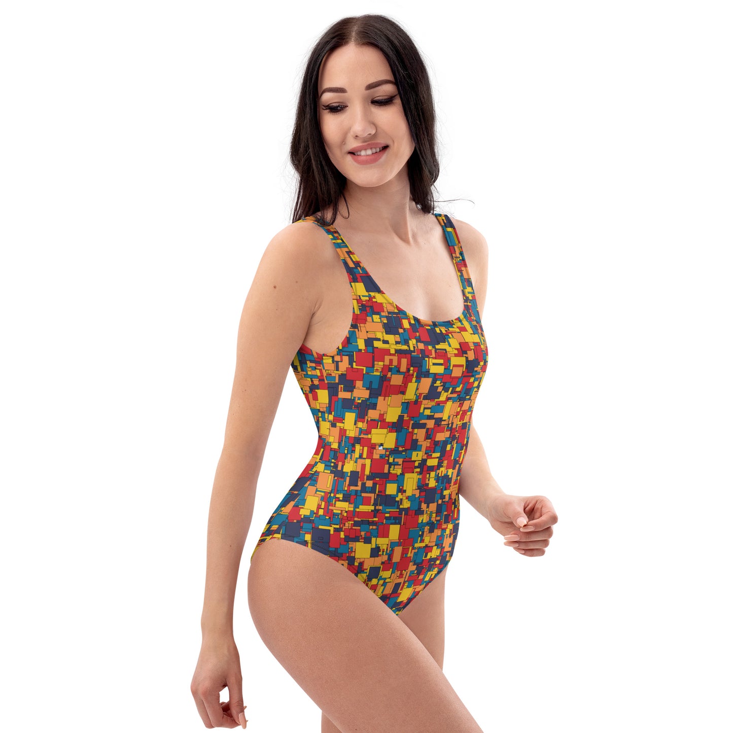 Be Bold and Beautiful with Our Vibrant Patterned Swimsuit - Make Waves this Season!