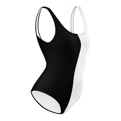 Stand Out in Style with Our Black and White One-Piece Swimsuit