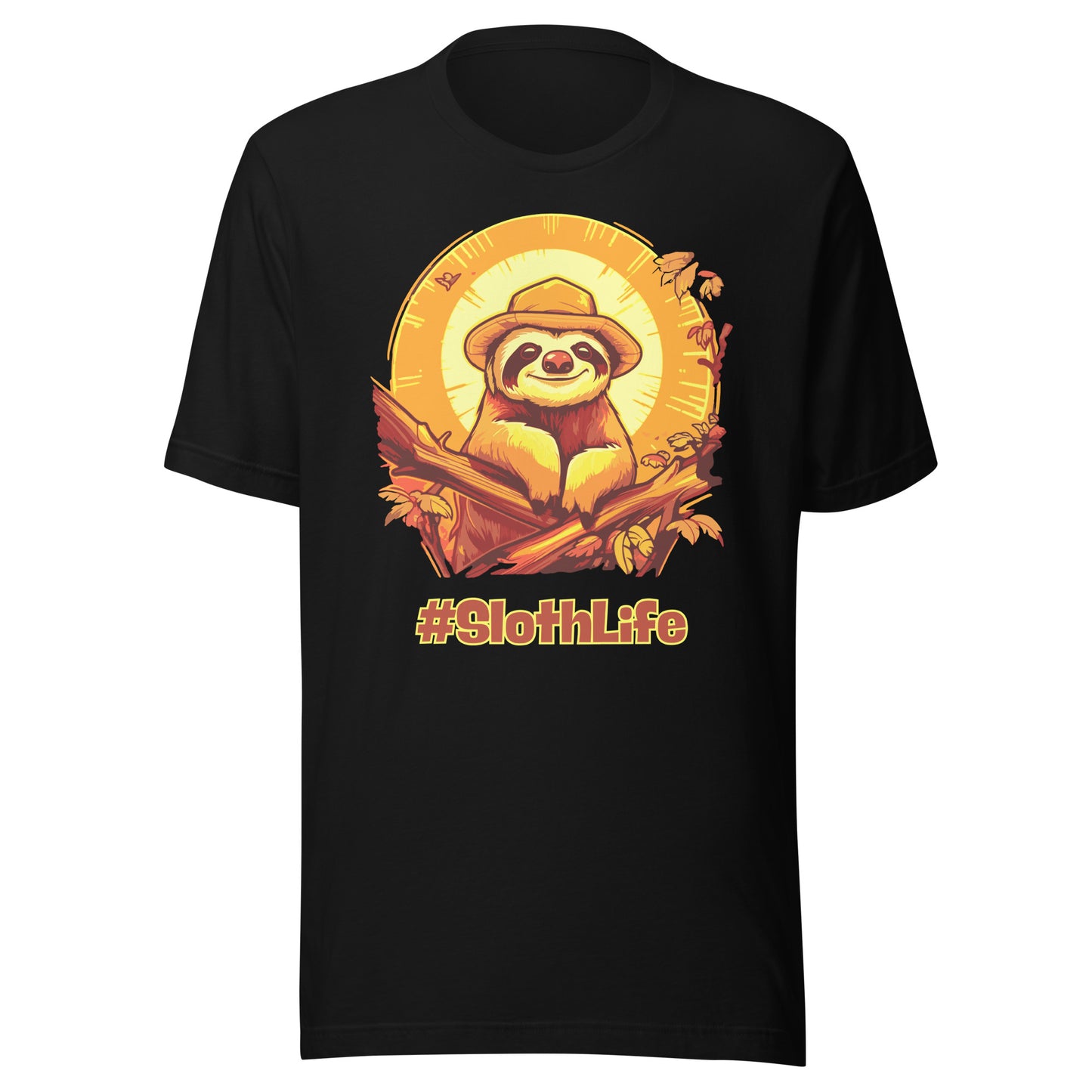 Unisex t-shirt. #SlothLife. "I'm not lazy, I'm just a master of energy efficiency"